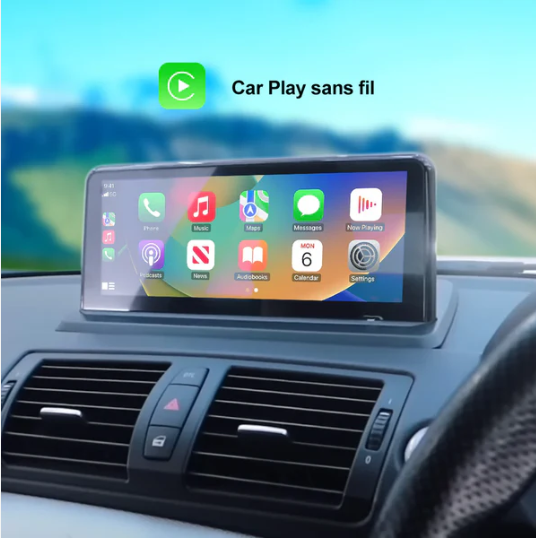 Écran BMW Série 1 E81/E82/E87/E88 — Apple CarPlay & Android Auto Sans Fil